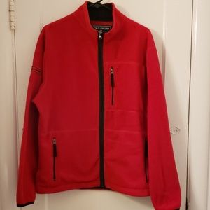 Bright red fleece